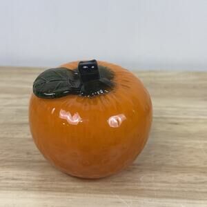 Vintage Glass Orange Fruit Textured Hand Blown Murano Style Mid Century Decor 3”